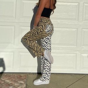 Reverse tiger print jeans-brand Bailey rose-size small